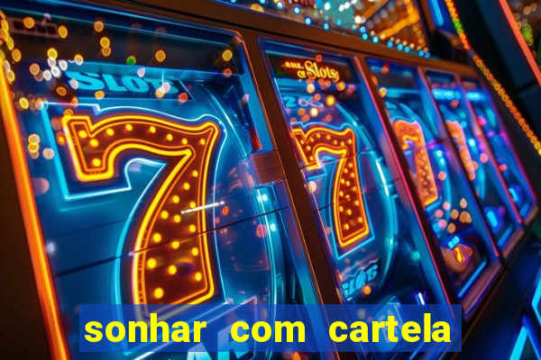 sonhar com cartela de bingo